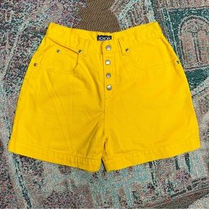 Vintage Y2K Honors Yellow High Waisted Shorts